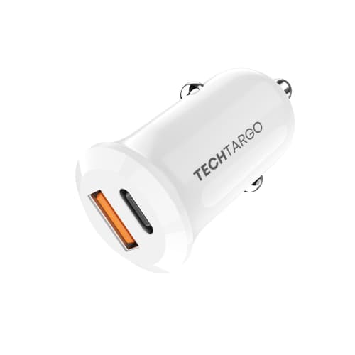 TechTargo Dual Port Car Charger (USB-A & USB-C)